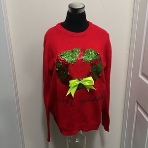 Vintage Fun Bells Holidays Christmas Ugly Sweater Size Large